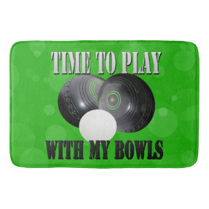 Funny Lawn Bowls Play Time Badematte