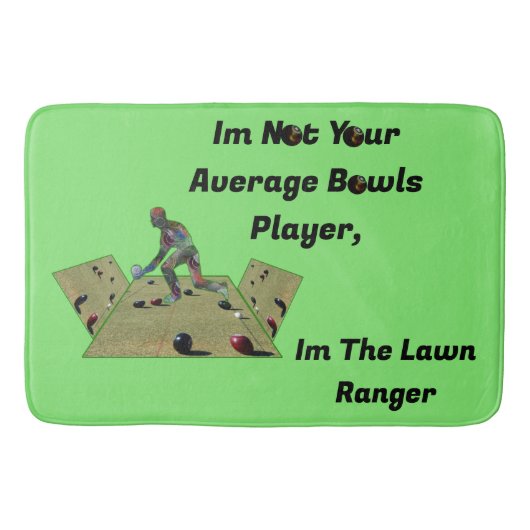 Funny Lawn Bowls Ranger, Badematte (Vorderseite)