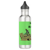 Funny Lawn Bowls Ranger, Edelstahlflasche (Links)