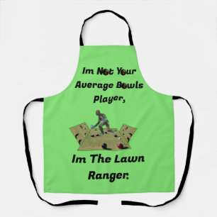 Funny Lawn Bowls Ranger, Full Print Schürze