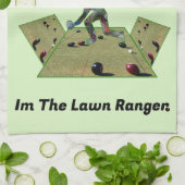 Funny Lawn Bowls Ranger, Geschirrtuch (Gefaltet)