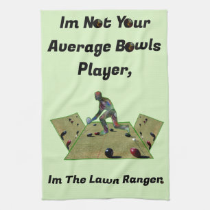 Funny Lawn Bowls Ranger, Geschirrtuch
