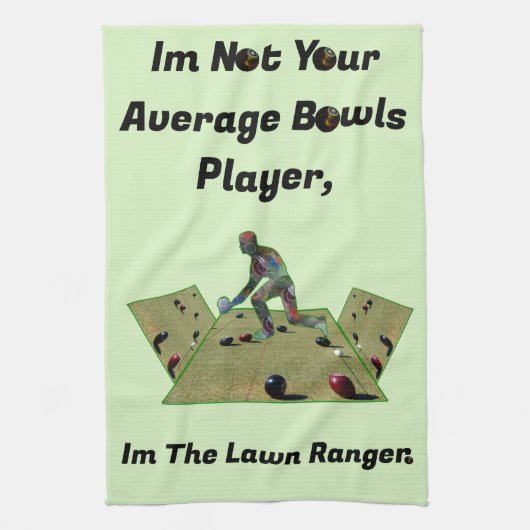 Funny Lawn Bowls Ranger, Geschirrtuch (Vertikal)