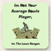 Funny Lawn Bowls Ranger, Getränkeuntersetzer (Vorderseite)