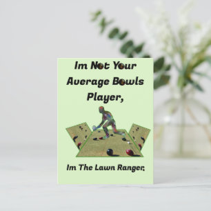 Funny Lawn Bowls Ranger, Postkarte