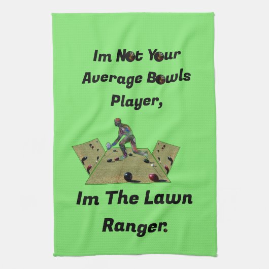 Funny Lawn Bowls Ranger, Teetuch Geschirrtuch (Vertikal)
