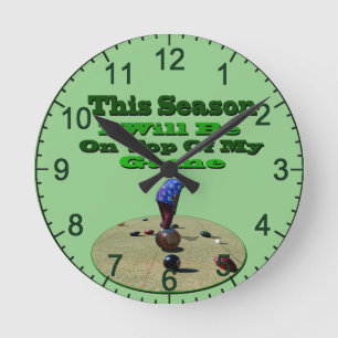 Funny Lawn Bowls This Season, Wall Clock Runde Wanduhr
