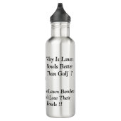 Funny Lawn Bowls versus Golf Design, Wasser Flasch Edelstahlflasche (Rechts)