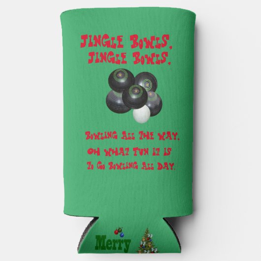 Funny Lawn Bowls Weihnachten, Can Cooler Selters Dosenkühler (Vorderseite)