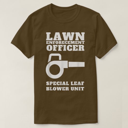 Funny Lawn Care officer leaf blower unit T-Shirt (Design vorne)