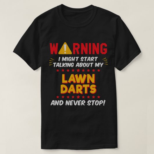 Funny Lawn Darts Joke Graphic T-Shirt (Design vorne)