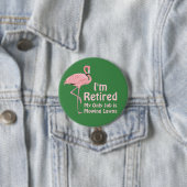 Funny Lawn Flamingo Pension Novelty Gift Button (Beispiel)