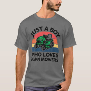 Funny Lawn Mähen Kind nur ein Junge, die Lieben Ra T-Shirt