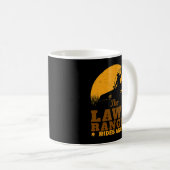 Funny Lawn Mower Cowboy Lawn Ranger Yard Work Rase Kaffeetasse (VorderseiteRechts)