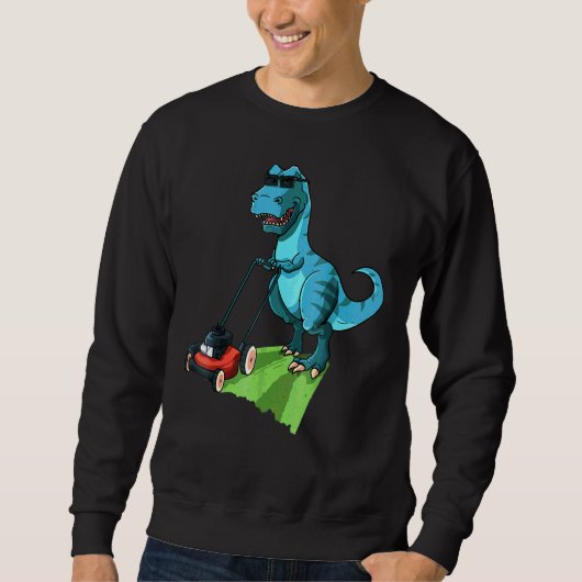 Funny Lawn Mower T Rex Traktor Mähen für Kinder To Sweatshirt (Vorderseite)
