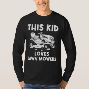 Funny Lawn Mowing Geschenk für Kinder Rasenmäher L T-Shirt