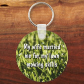 Funny Lawn Mowing Key Chains Schlüsselanhänger (Vorderseite)