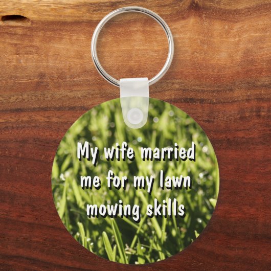 Funny Lawn Mowing Key Chains Schlüsselanhänger (Vorderseite)