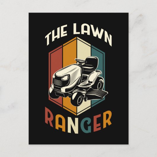 Funny Lawn Mowing Vater Grass Mower Postkarte (Vorderseite)