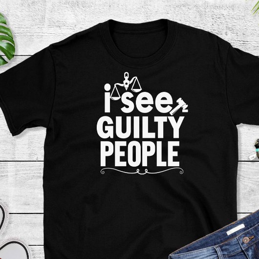 Funny Lawyer Black T - Shirt