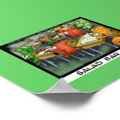 Funny Lawyer Cartoon Poster"Salad Bar Exam" Poster (Ecke)