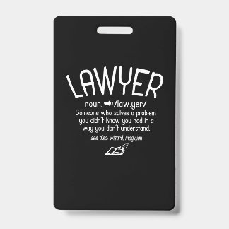 Funny Lawyer Definition Ausweis