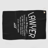 Funny Lawyer Definition Golfhandtuch (Horizontal)