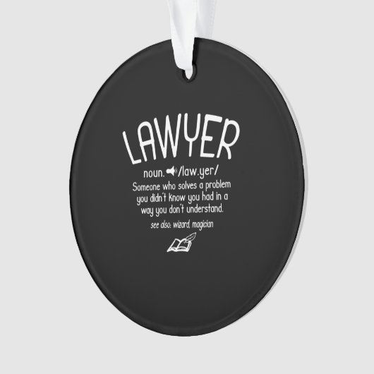 Funny Lawyer Definition Ornament (Vorderseite)
