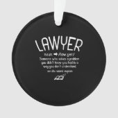 Funny Lawyer Definition Ornament (Vorderseite)
