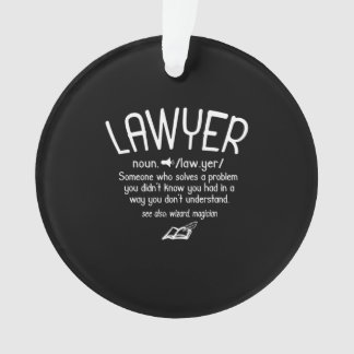 Funny Lawyer Definition Ornament