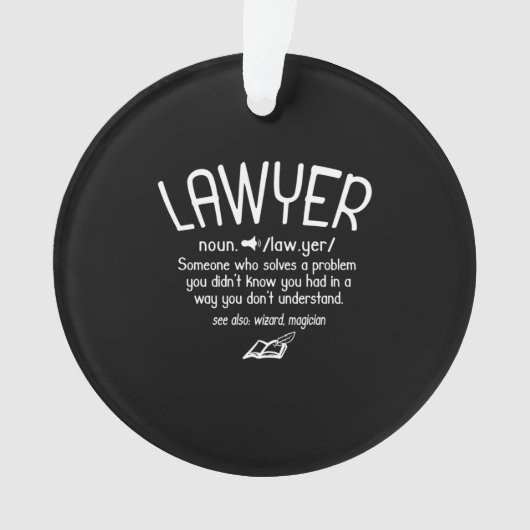 Funny Lawyer Definition Ornament (Vorderseite)