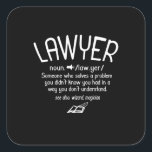 Funny Lawyer Definition Quadratischer Aufkleber<br><div class="desc">Funny Lawyer Definition</div>