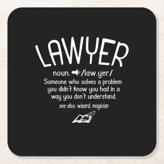 Funny Lawyer Definition Rechteckiger Pappuntersetzer (Vorderseite)