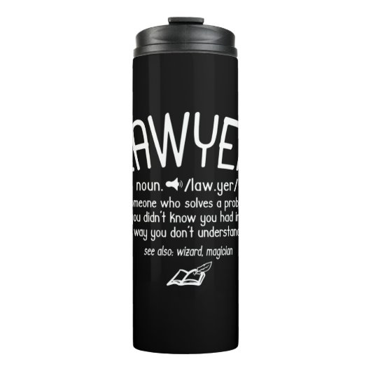 Funny Lawyer Definition Thermosbecher (Vorderseite)