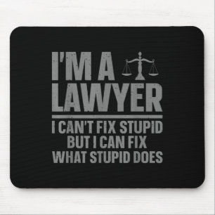 Funny Lawyer Design for Men Women Law School Attor Mousepad