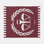 Funny Lawyer Fleece Blanket (Vorderseite (Horizontal))