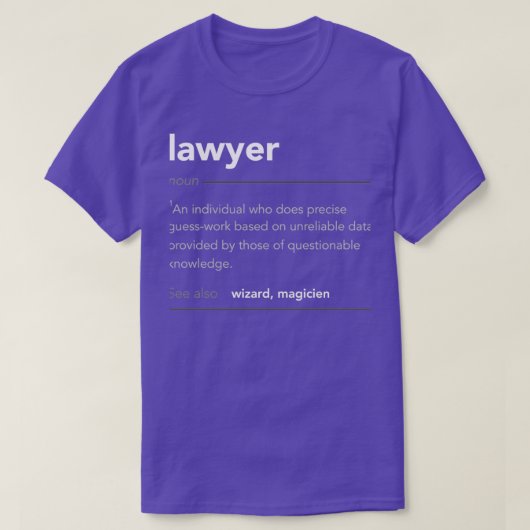 Funny Lawyer Geschenk Funny Definition Job Cool An T-Shirt (Design vorne)