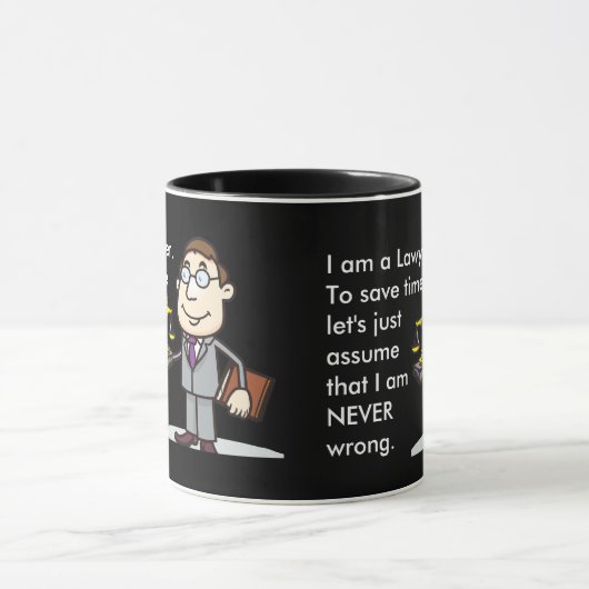 Funny Lawyer Gift Tasse (Zentrum)