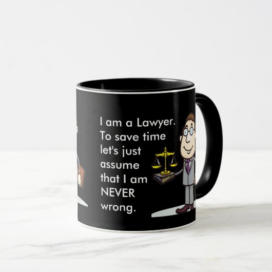 Funny Lawyer Gift Tasse (VorderseiteRechts)