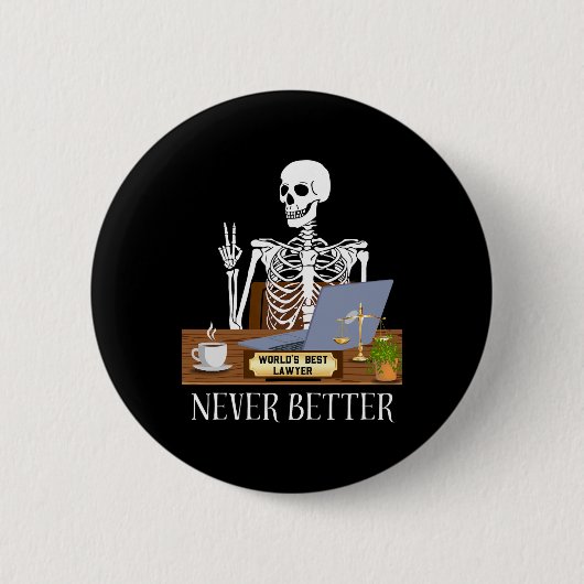 Funny Lawyer Halloween Button (Vorderseite)