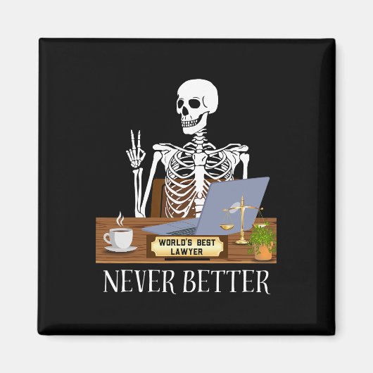 Funny Lawyer Halloween Magnet (Vorne)