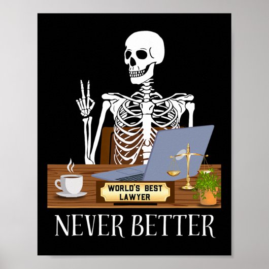 Funny Lawyer Halloween Poster (Vorne)