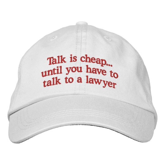 Funny Lawyer Hats Bestickte Baseballkappe (Vorderseite)