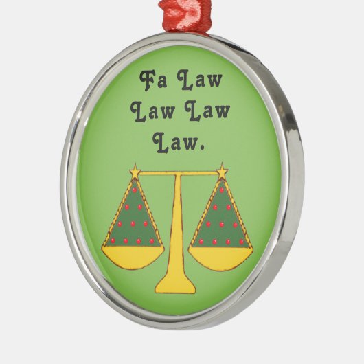 Funny Lawyer Holiday Geschenk Ornament Aus Metall (Links)