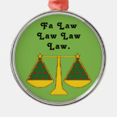 Funny Lawyer Holiday Geschenk Ornament Aus Metall (Vorne)