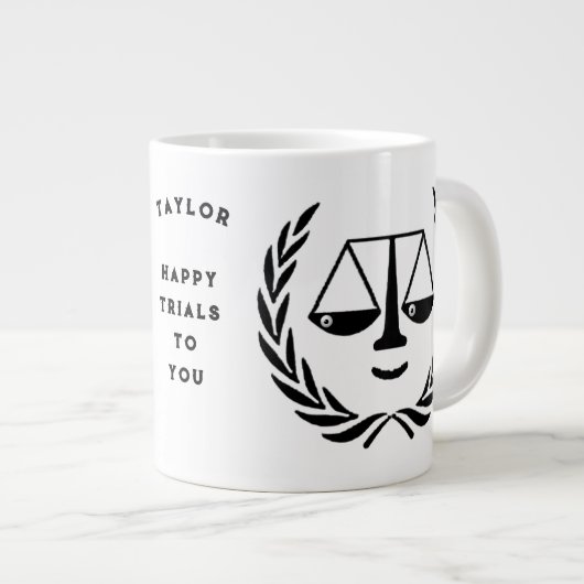 Funny Lawyer Jumbo-Tasse (Vorderseite Rechts)