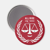 Funny Lawyer Novelty Gift Button Magnet (Vorderseite/Rückseite)