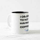 Funny Lawyer Personalisiert I Object Zweifarbige Tasse (Vorderseite Links)