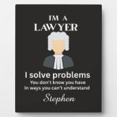 Funny lawyer quote personalized graduation  fotoplatte (Vorderseite)