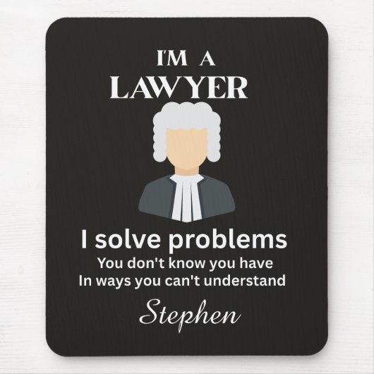 Funny lawyer quote personalized graduation  mousepad (Vorne)